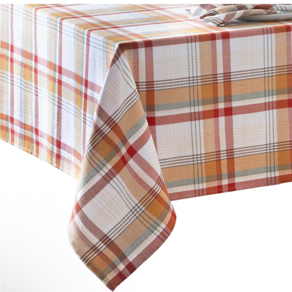 100% Cotton Plaid Tablecloth in Seneca Plaid 60x120